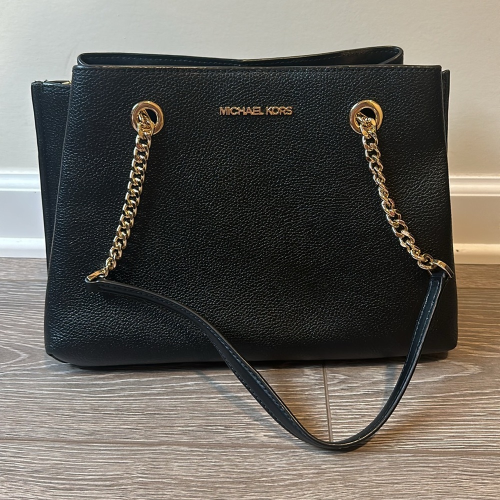 Michael Kors Black Pebbled Leather Tote